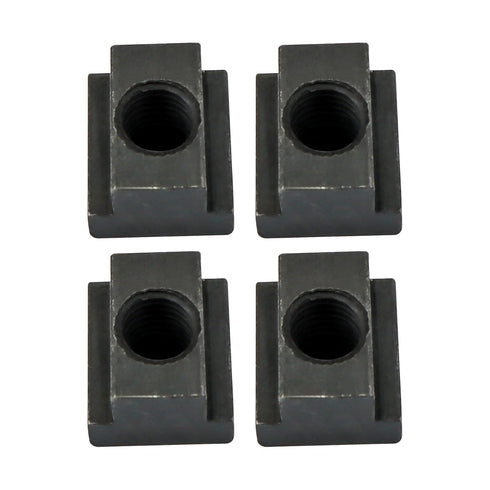 4pcs 3/8”-16 Threaded T-Slot Nuts, Black Oxide Finish Sliding Nuts T Track Accessories, Hammer Head Fastener for