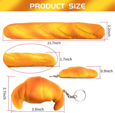 Soft Toast Bread Baguette Shape Anti-Skid Keyboard Wrist Rest Support & Mouse Wrist Support for Pain Relief