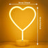 LED Heart Shaped Neon Night Lights Warm White Neon Lamp USB & Battery Powered Hanging Wedding Sign Novelty Indoor Lamps