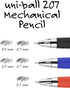 Uni-ball 207 Mechanical Pencil: 0.7mm, HB #2, Blue Barrel, 12 Count
