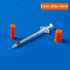 0.5ml 29Ga 1/2 Inch Syringe with Needles, Sterile Disposable, Pack of 100