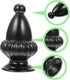 Lurrose 2pcs Decorative Lamp Finial Knob Modern Black Aluminum Floor for Table and Floor Lamps Easy to Install