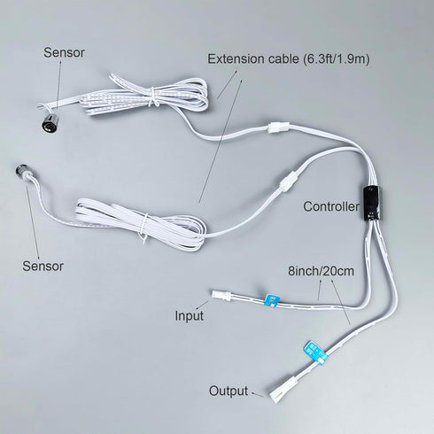 Yogcow 12V/24V 6ft Closet Door Open Automatic Turn On/Off Light Switch, Motion Sensor with Extension Cable for Cabinet