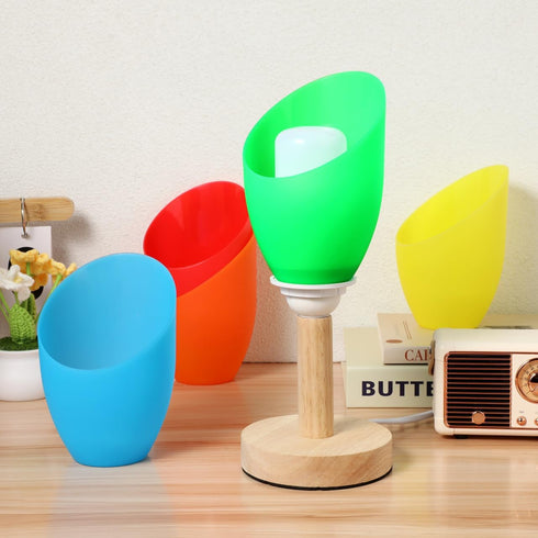 5Pcs Plastic Lampshade Replacement Horseshoe Lamp Cover for Table Desk Bedside and Floor Lights Lightweight
