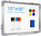 White Board Dry Erase - 12" x 16" Magnetic Double-Sided Board, 6 Markers, 4 Magnets, 1 Eraser for School, Office