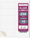 NextDayLabels – 4” x 2” White Rectangular Sticker Labels for Printer - Shipping Labels (25 Sheets, 10 Per Sheet, 250