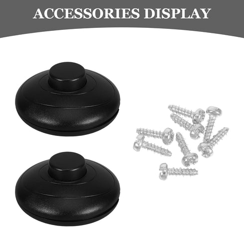 2pcs Baluue Floor Lamp Foot Switch Inline Push Button On/Off Control Pedal Switch Black for Lamp Lighting Replacement