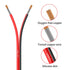 18 Gauge 2 Conductor 50FT Red Black Silicone Parallel Oxygen Free Tinned Copper Electrical Wire for LED Strips