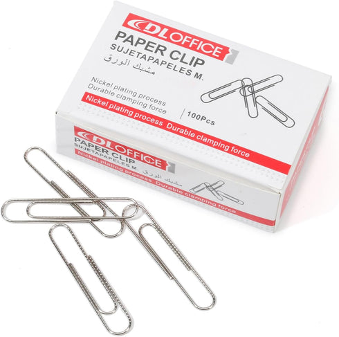 Jumbo Paper Clips, 1000 Jumbo Clips (10 Boxes of 100 Each), Standard Size 2IN Silver Paper Clips for Office School