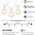 25FT 27 Bulbs Afirst White Outdoor String Lights with Globe Vintage Incandescent Lights for Patio Garden Backyard Party
