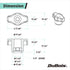 DuBois 10 Pack 1/4"-20 Wing Knobs, Clamping Knobs with 7/8" Depth & 1-1/4" Head Length for T Track Accessories