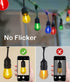 15 Pack 2W S14 LED Bulbs, Purple Christmas Replacement Bulb, E26 Base, Plastic Decorative for Outdoor Decor