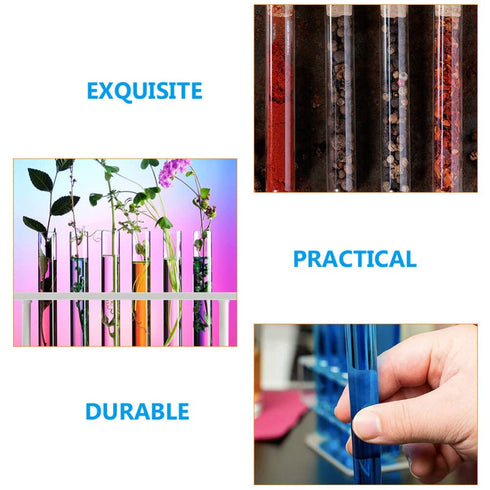 iplusmile 15pcs 25ml Clear Borosilicate Glass Test Tubes with Cork Stoppers for Scientific Experiments, Party