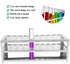 Stainless Steel Punch Plate Test Tube Rack, 40 Holes Large Capacity Lab Holder (15.5 * 40mm)