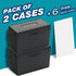 H4D 3x5, 3x5 2 Packs Index Card Holder Index Card Box Organizer Case, Flash Note Card Holder, (Black)