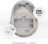 3.25" 4.5" Luminara Realistic Artificial Moving Flame Pillar Candle with Lavender & Rosemary Inclusion - Moving Flame