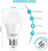 3 Way LED Light Bulbs, 50 100 150W Equivalent, Daylight White 5000K, A19 Three Way Light Bulbs, 8 Pack