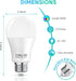 3 Way LED Light Bulbs 50 100 150W Equivalent, Daylight White 5000K, A19 Three Way Light Bulbs, E26 Base (2 Pack)