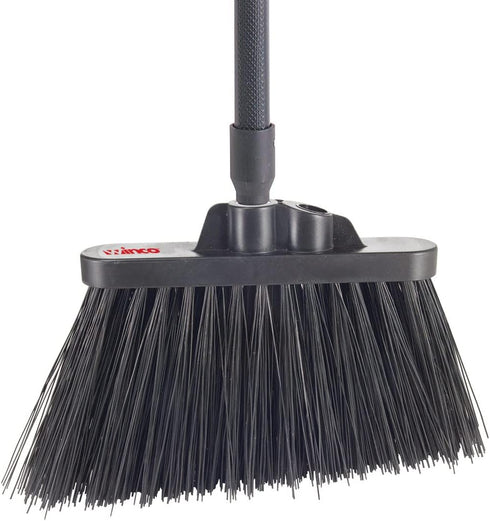 Winco Angled Broom with 48" Fiberglass Handle, Unflagged Bristles by Winco