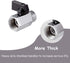2 Pack Brass Mini Ball Valve, 1/2" NPT Female x Male Thread Shut-Off Valve