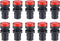 uxcell 10Pcs Red Indicator Light AC/DC 110V 22mm Panel Mount for Electrical Control Panel, HVAC, DIY Projects