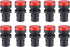 uxcell 10Pcs Red Indicator Light AC/DC 110V 22mm Panel Mount for Electrical Control Panel, HVAC, DIY Projects