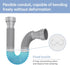 2 Packs Expandable Flexible P-Trap Pipe Kit (1 1/2" or 1 1/4") for Kitchen Sink Drainage Solution