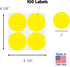 ChromaLabel 2 Inch Round Label - Removable Color Code Dot Stickers, High Visibility for Warehouse Inventory