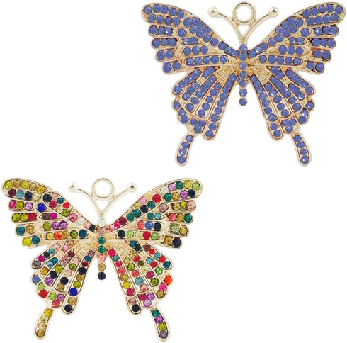 Ceiling Fan Extension Chain, Decorative Crystal Rhinestone Butterfly Ornaments Pendant, Light Lamp Chain Pull Extender