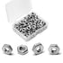 Mriuuod 100pcs #8-32 Hex Nuts, 11/32" Width, 1/8" Height, 304 Stainless Steel, Hex