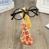TANG SONG Creative Wood Hand Carved Eyeglass Holder Handmade Giraffe Stand for Office Desk Home Decor Gifts