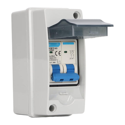 PV Solar Disconnect Switch Kit, BOB7Z 63A 1000V DC Overvoltage Waterproof Isolator Circuit Breaker for RV