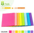 Sticky Notes, 8x6 inch, Bright Colors, Self-Stick Pads, 8 Pads/Pack, 35 Sheets/Pad, Total 280 Sheets