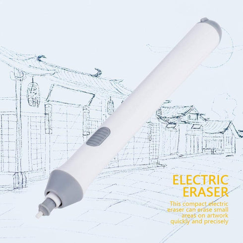 Electric Erasers, Battery Operated Automatic Pencil Eraser, 22 Eraser Refills for Art Students, Teachers, and Detailers