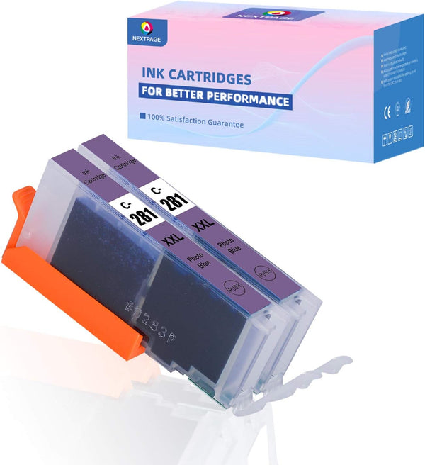 NEXTPAGE CLI-281XXL Photo Blue Ink Cartridge Replacement for Canon CLI 281 for Pixma TS6120 TS8120 TR7520 TR8520 TS9120