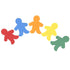 Hygloss Products Pocket Cards, People Paper Cut-Outs, 100 Pcs, 12 Assorted Vibrant Colors, 2 Inches