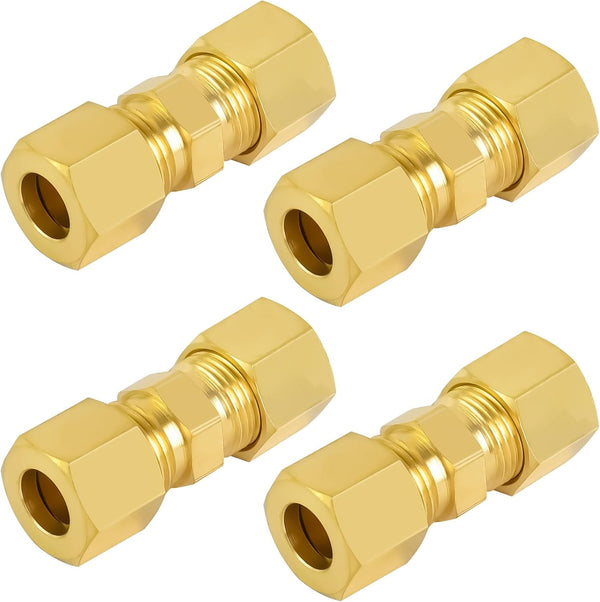 MuHize Compression Union Fittings, Upgraded 5/16" Compression Tube Fitting for Leakproof Connection, Pack of 4
