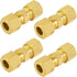 MuHize Compression Union Fittings, Upgraded 5/16" Compression Tube Fitting for Leakproof Connection, Pack of 4
