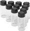 JIUWU 10 Pack 10ml Clear Glass Vials with Screw Caps Small Liquid Sample Vial Leak-Proof Empty Bottle
