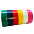 Electrical Tape Colors 6 Pack, 3/4-Inch by 30 Feet, Waterproof, Strong Adhesive, Durable, Easy-Wrap, Pink, Yellow, Red,