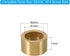 PATIKIL 2 Pcs M14 Brass Spacers, 14mm ID x 20mm OD x 10mm L, Metal Spacer Screw Standoff for M14 Screw