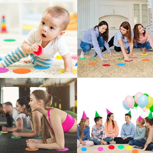 WELSTIK 36 Pack Spot Markers Carpet Markers for Classroom, 4" Rug Circles in 9 Colors