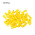 MECCANIXITY Silicone Rubber Tapered Plug 3mm to 7mm Solid Yellow for Laboratory Use, Powder Coating, 50 Pieces