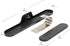 Mind Reader Over Keyboard Shelf, Desktop Organizer and Phone Holder, 13" L x 2" W x 3.5" H, Black