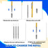 Zonon 100 3.85 Inch 1 mm 2 1 Pcs Retractable Ballpoint Pen Refills Bulk for Metal Pens with Stylus Tip, Medium Point
