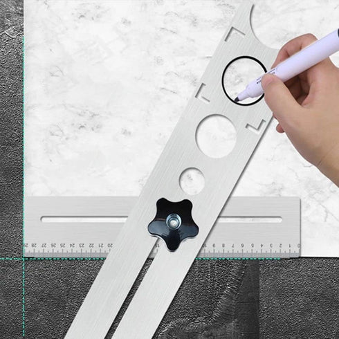 Adjustable Ceramic Tile Hole Locator, Universal Drilling Hole Tools for Marble, Glass, and Ceramic Floor