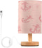 ALAZA Cute Anchor Printed Bedside Table Lamp with USB Port for Bedroom
