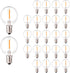 G40 LED Replacement Light Bulbs, 25 Pack, 0.6W Shatterproof Globe Bulb, E12 Candelabra Base, Dimmable for Outdoor
