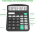 YOUHO 12-Bit Solar Battery Dual Power Electronic Calculator with Large LCD Display, Office Calculator Black (KK-837B,