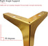 M MIMHOOY 5 Inch Set 4 Gold Furniture Legs, Legs for Furniture of Cabinet Legs, Dresser Legs for Cabinet Cupboard Sofa